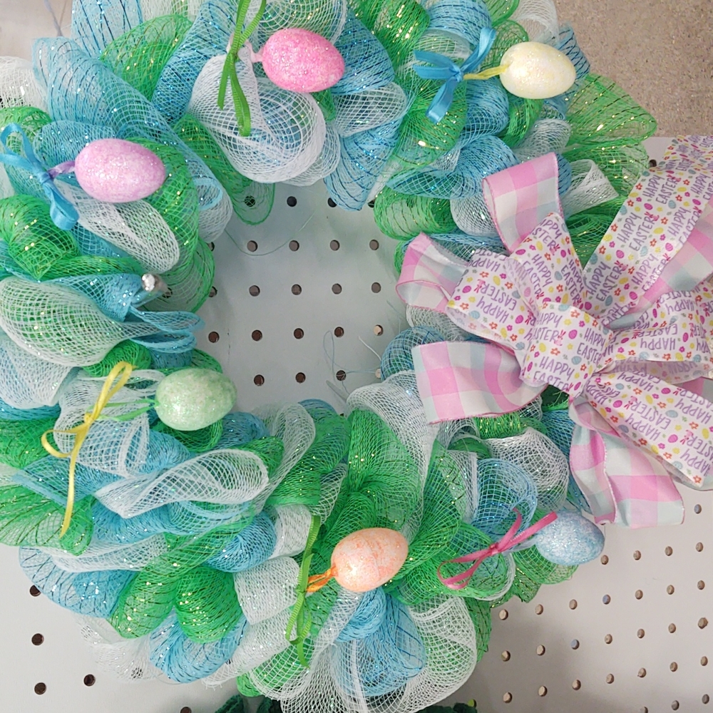 Easter 14" Mesh Wreath